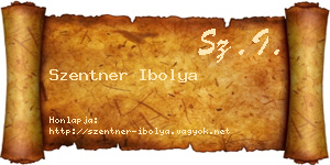 Szentner Ibolya névjegykártya
