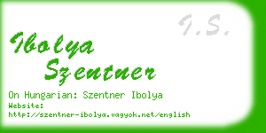 ibolya szentner business card